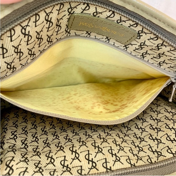 Vintage YSL Yves Saint Laurent Giraffe Print Leather Clutch Pouch - Picture 14 of 16